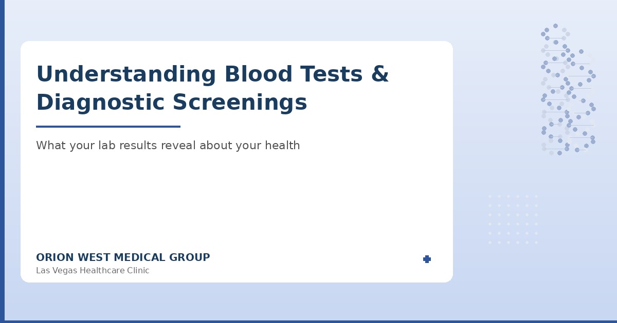 Blood test and diagnostic screening