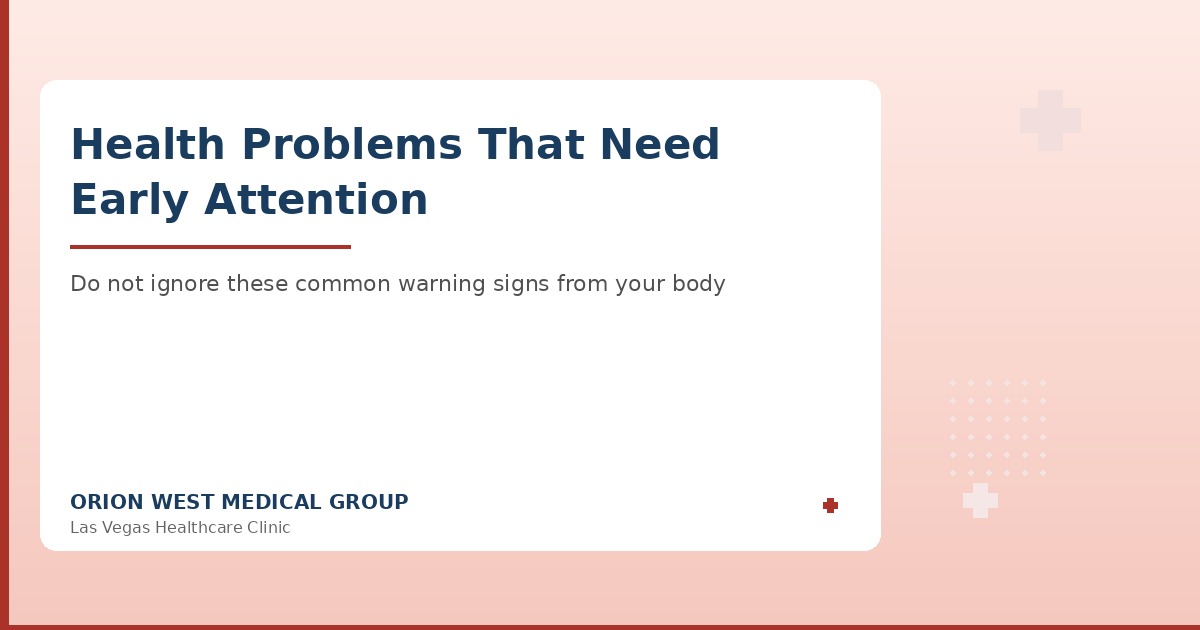 Early medical attention for health problems